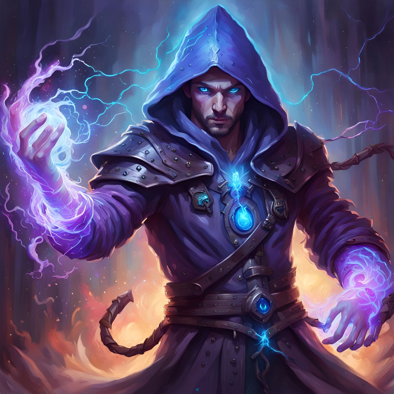 Electric Cleric Unleashes Bioluminescent Fury