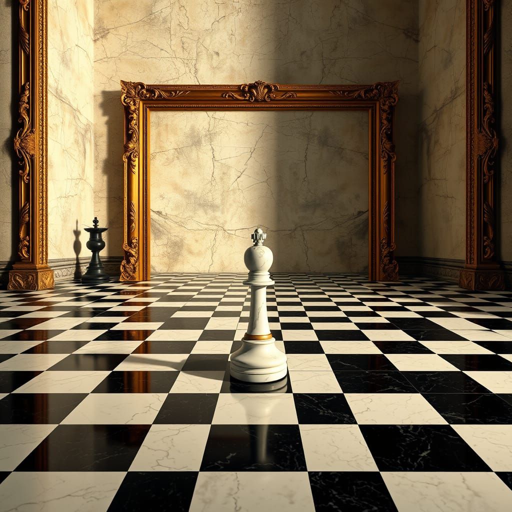 Infinite Recursion Scene in M.C. Escher Style