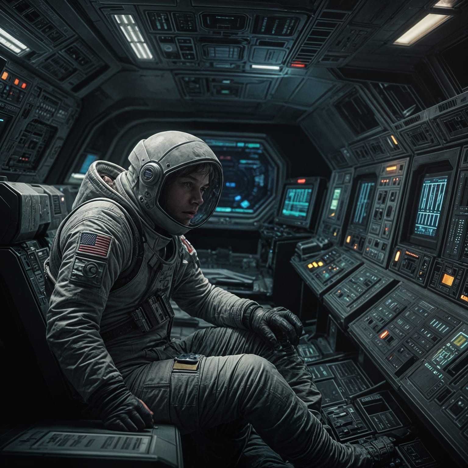 A Starship's Last Vigil: A Cinematic Masterpiece of Descent...