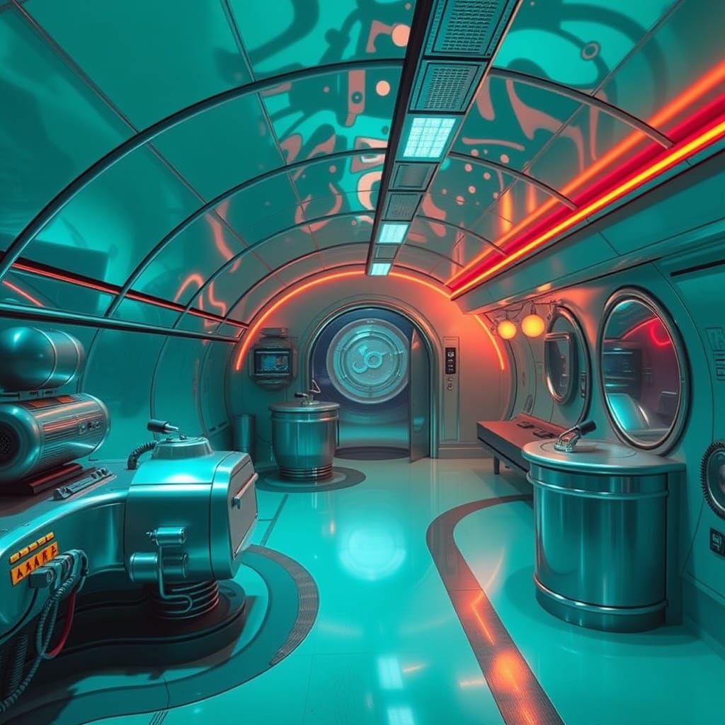 Retro-Futuristic 1960s Underwater Habitat Design