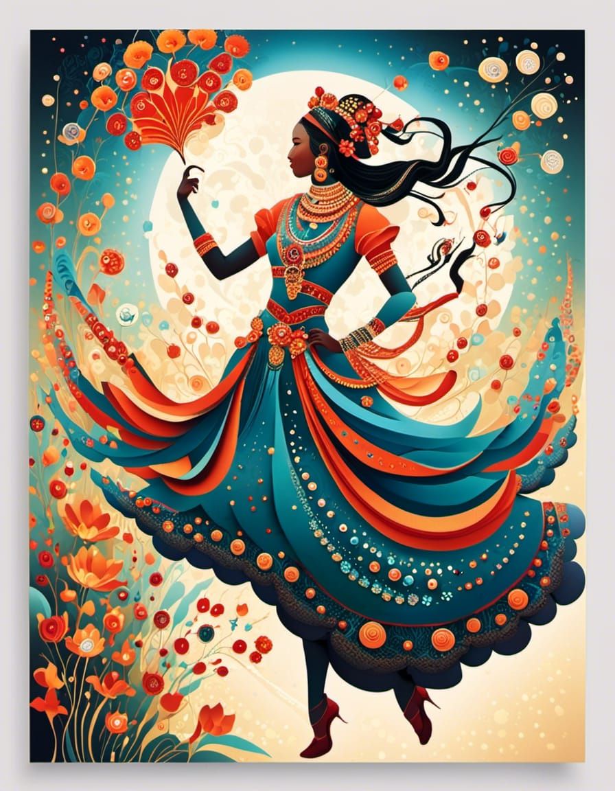 a girl wearing a "kretek dance"