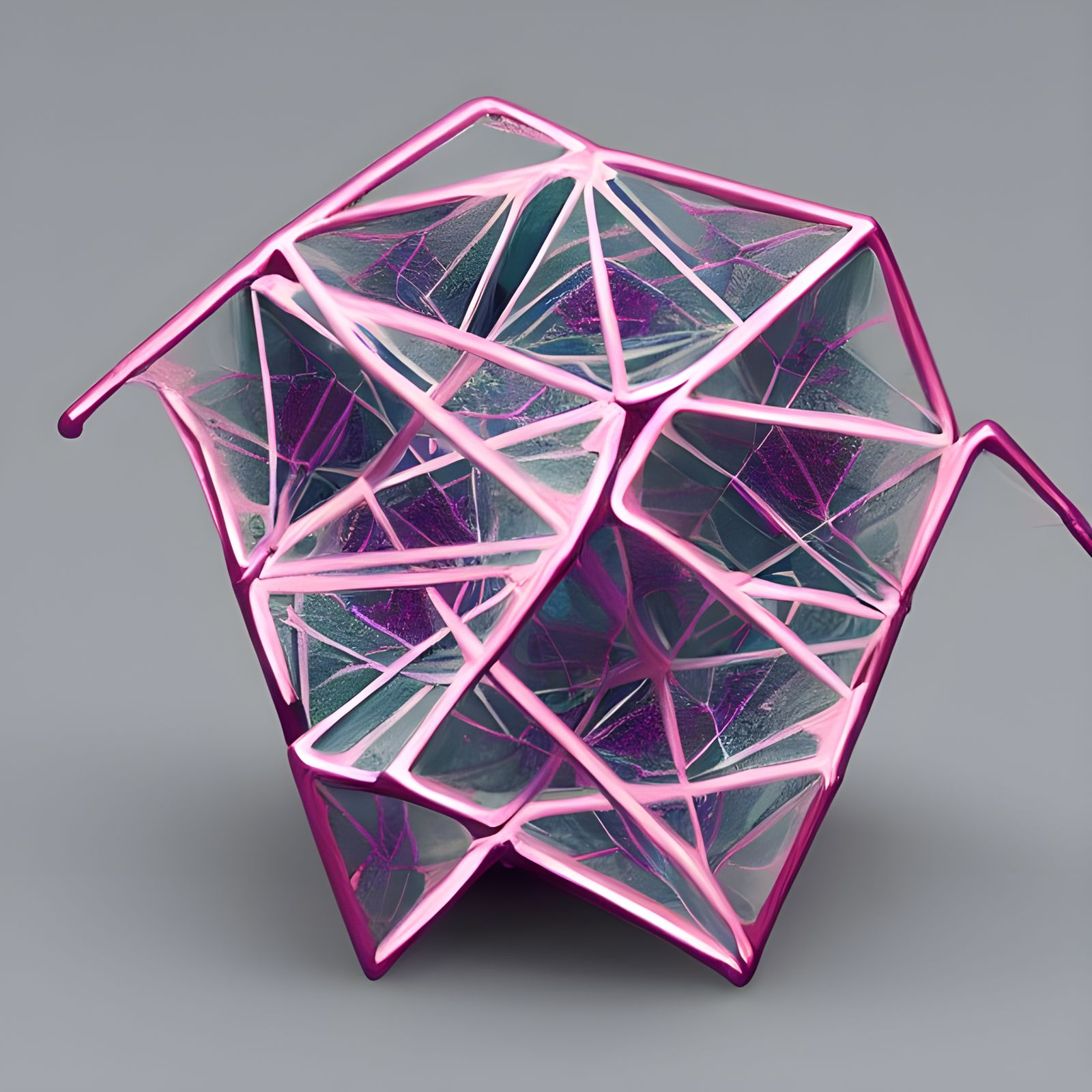 Complex Octahedron Fractal Geometry Art