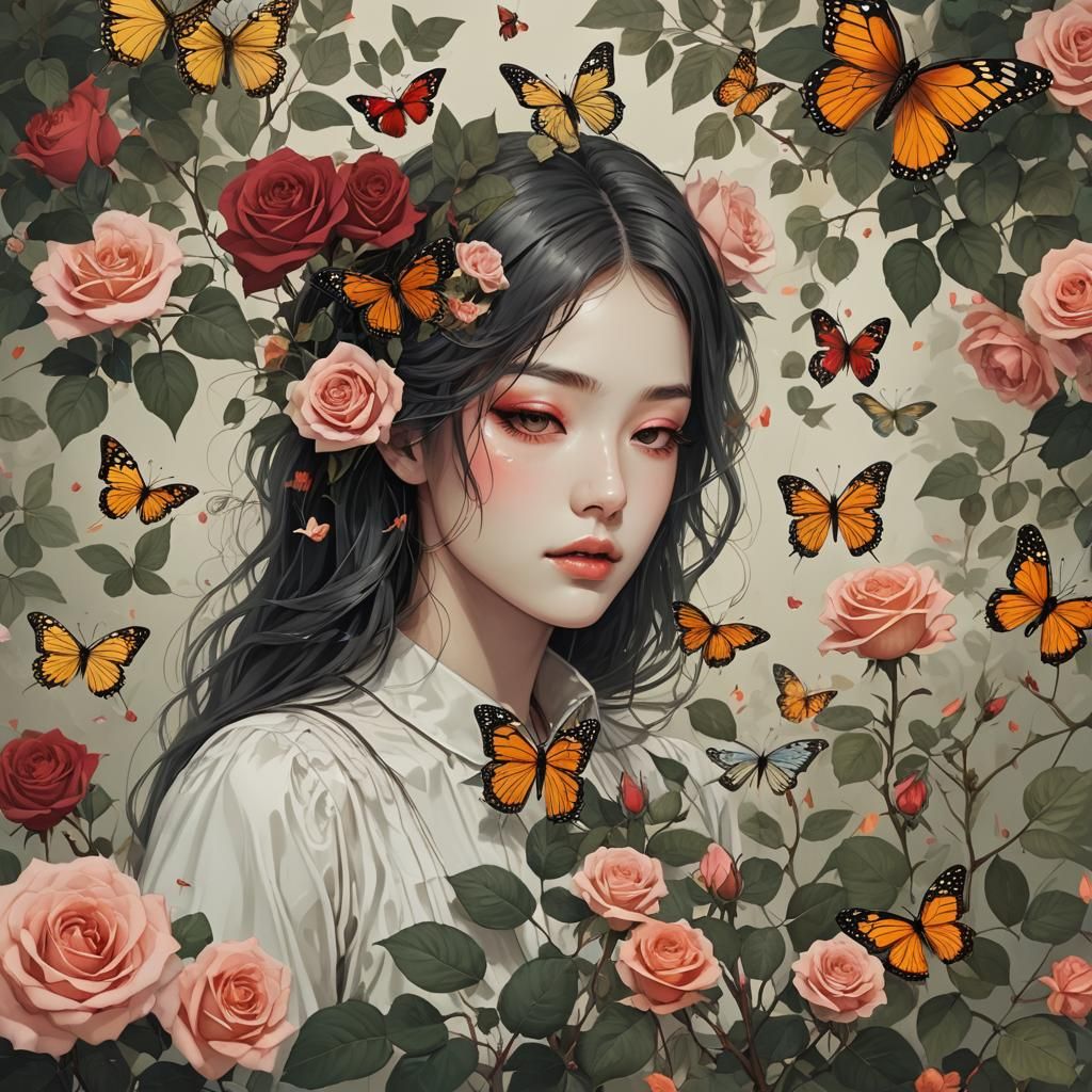 Detailed Rose Painting in Unreal Engine 5