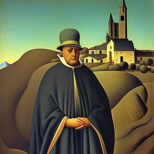 Surrealist Abstract Painting in Triadic Colors