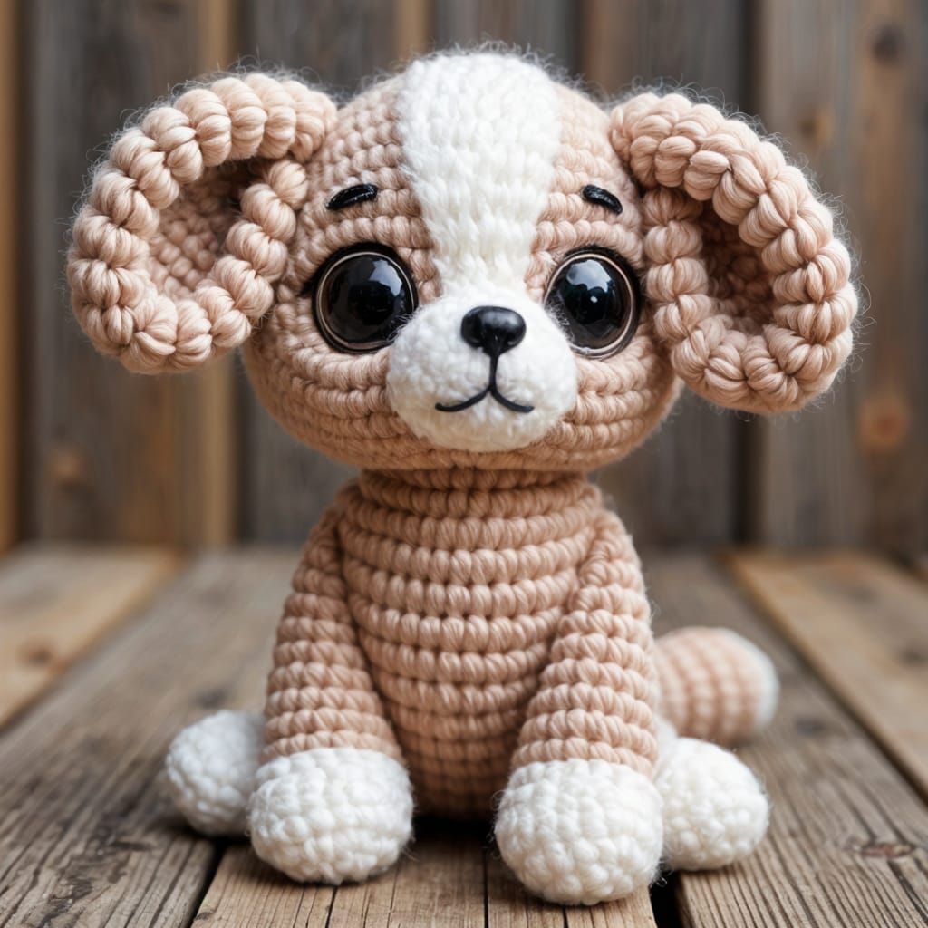 Ultra Cute Crochet Puppy Digital Art