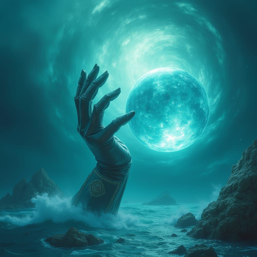 Gigantic Hand Emerges from Mystical Maelstrom