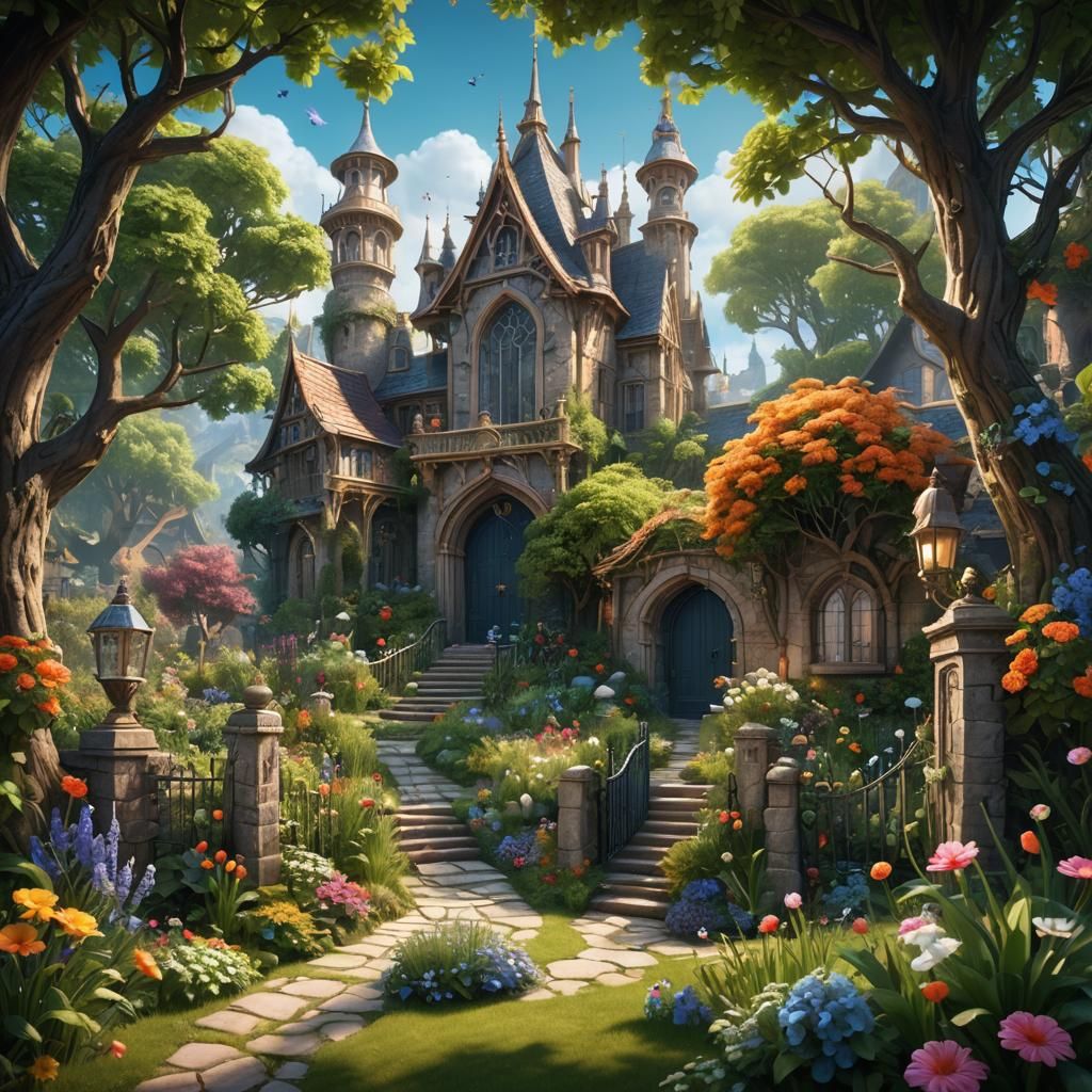 The Kindness Garden: Friendship in Detailed Matte Painting