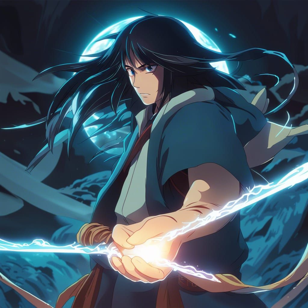 Chinese Cultivator with Energy Orb, Anime Key Visual