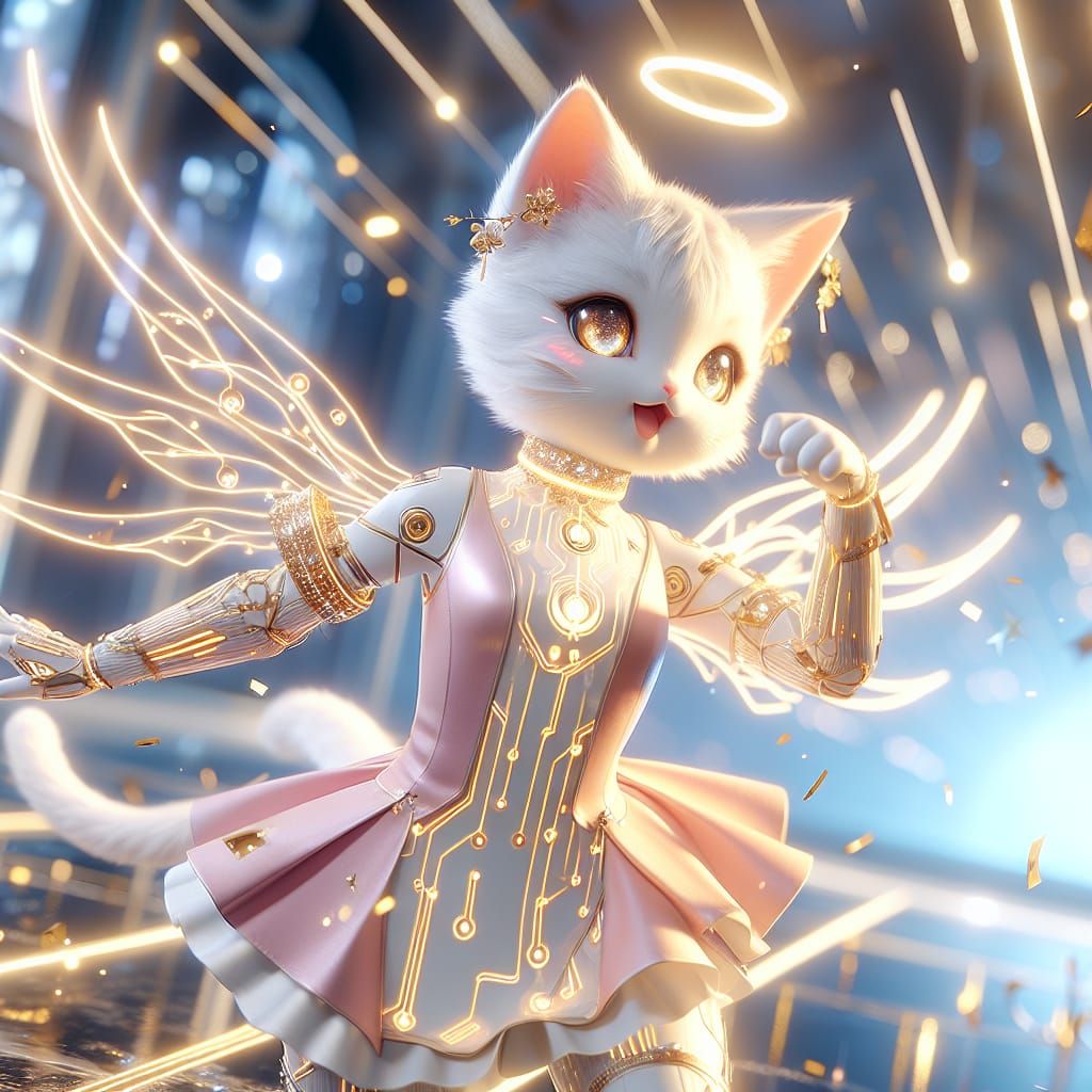 Neko Kitten Performs K-Pop Song on Celestial Stage