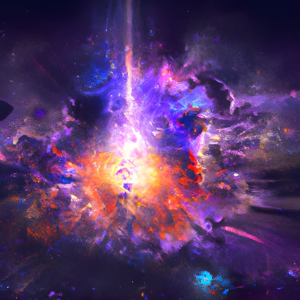 Vivid Digital Illustration of the Big Bang