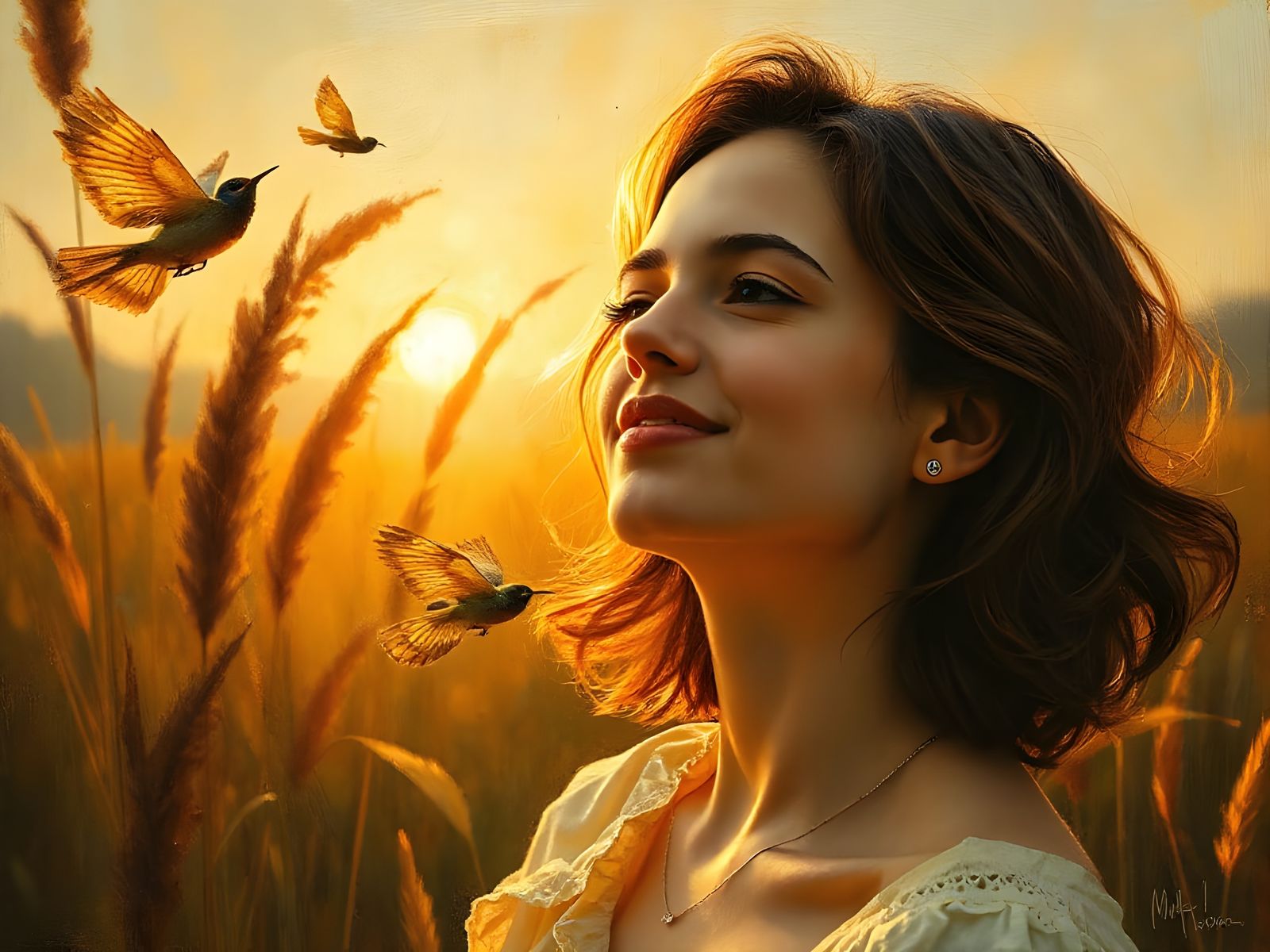 Vibrant Landscape in Sanguine Hues