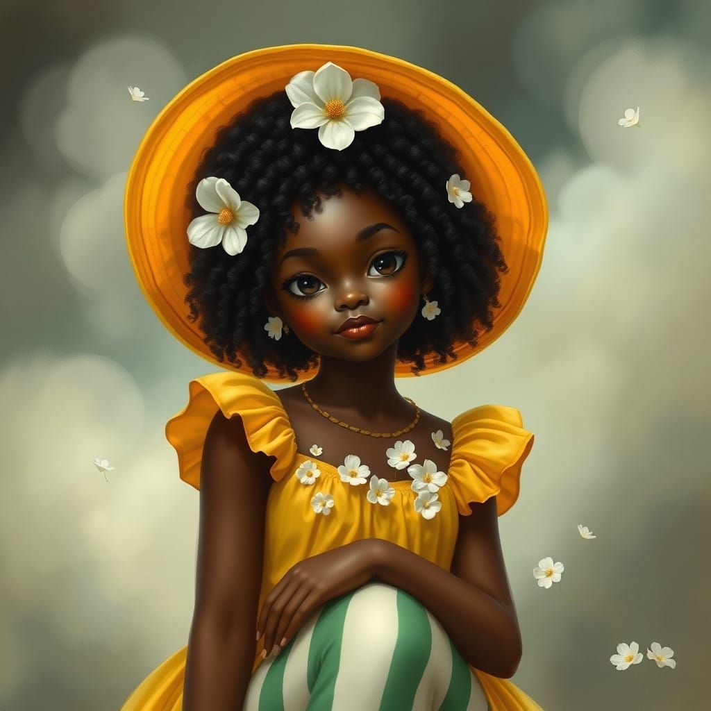 Ethereal Fantasy Portrait in Whimsical Colors