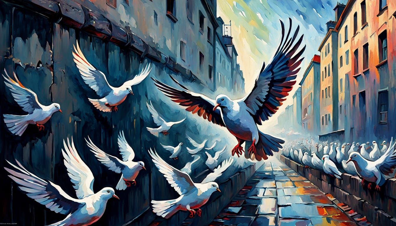 Doves Over the Berlin Wall