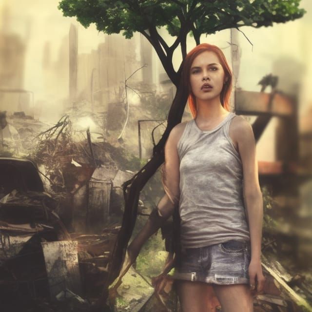 Resilient Tree Grows in Post-Apocalyptic Wasteland