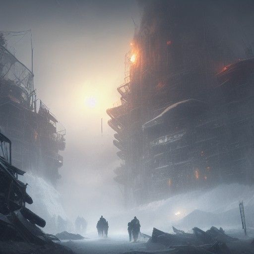 Post-Apocalyptic North Pole: Dark Fantasy Concept Art