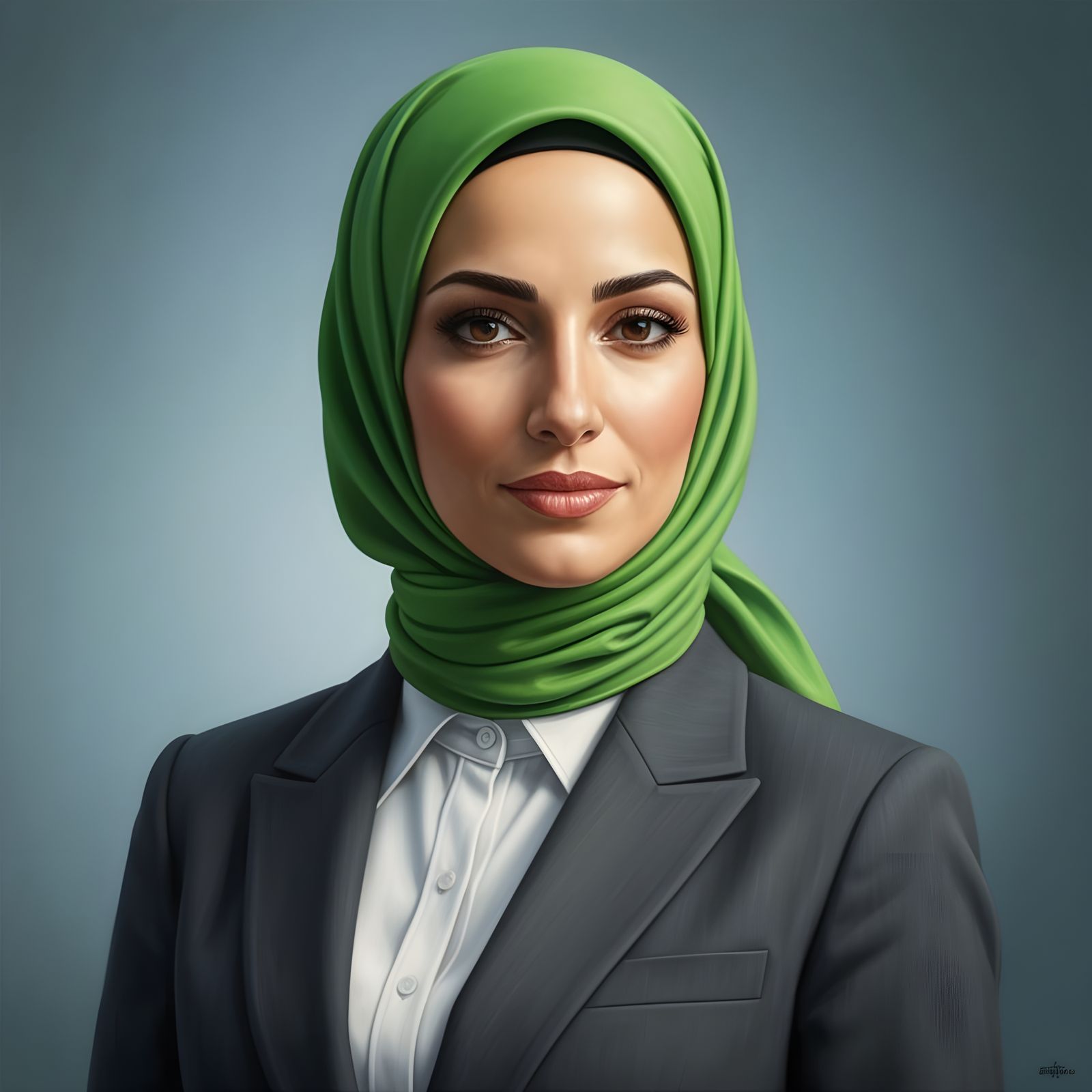Confident Hijabi Business Woman Portrait