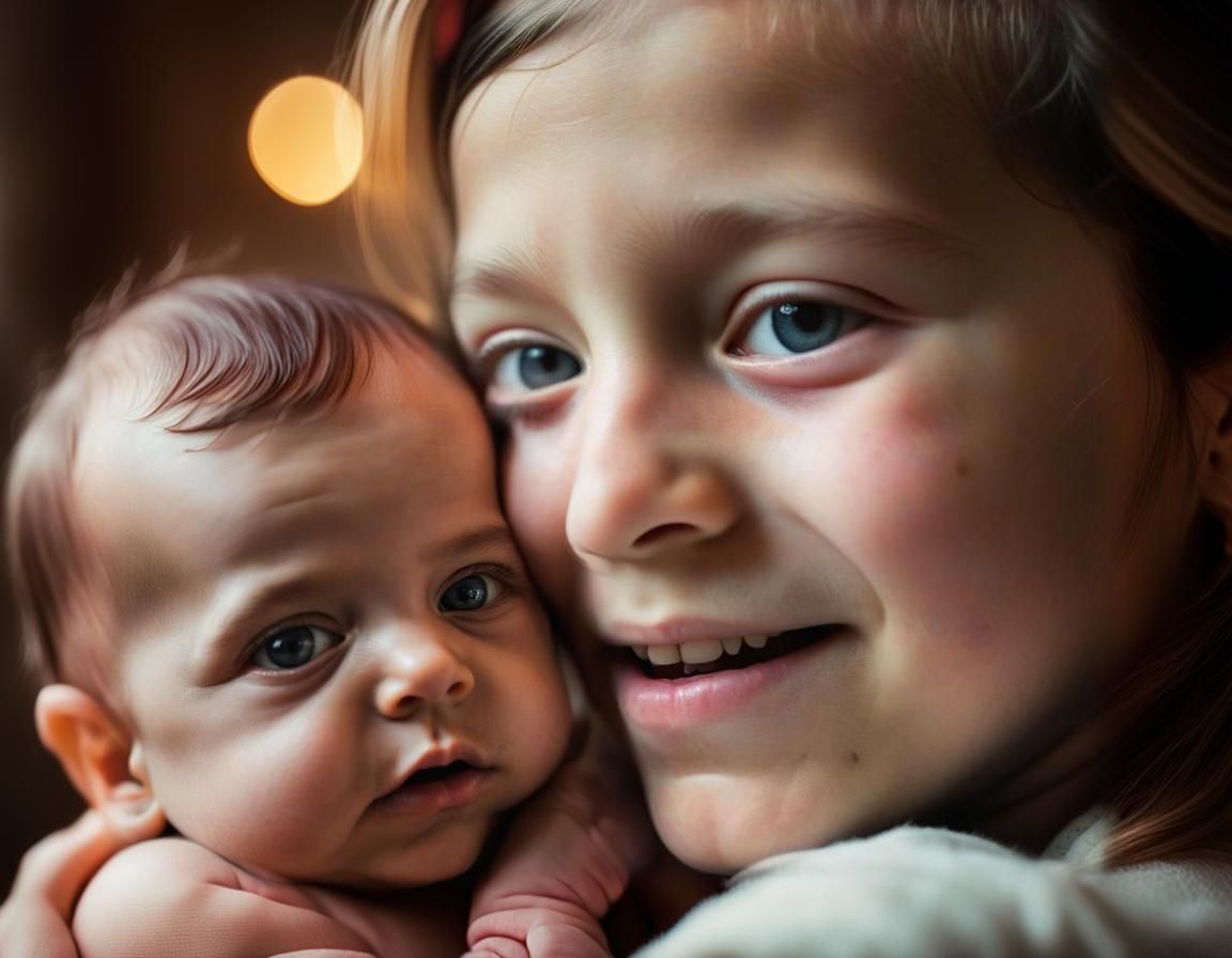 Intimate Newborn Portrait in Ambient Light