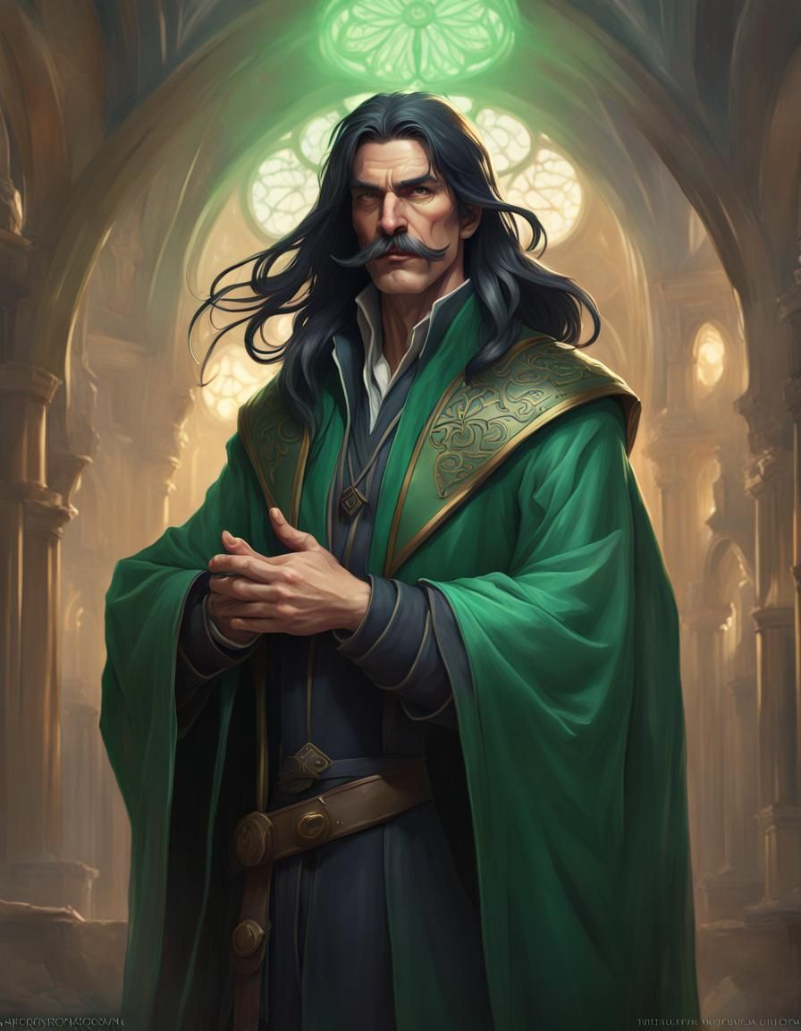 Detailed Wizard Portrait in Digital Art Style