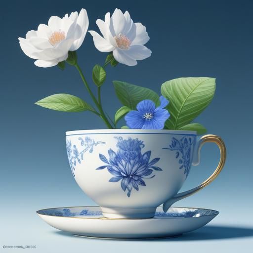 Intricate Scenes Unfolding Within Teacups