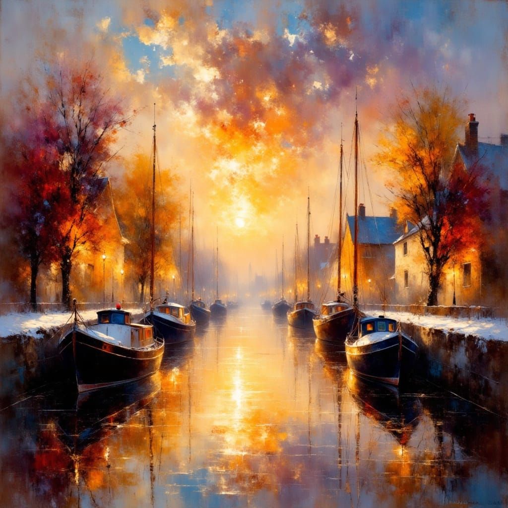 Frexham Canal in Winter