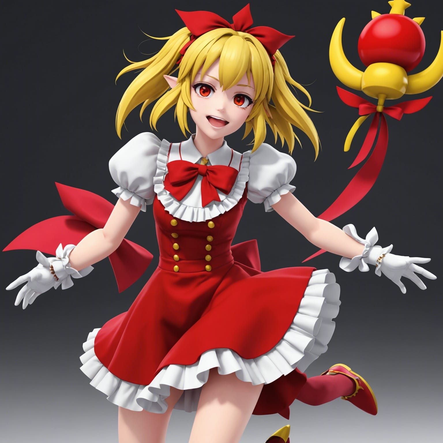 MMD Giantess Flandre Scarlett 5( fingers per hand)
