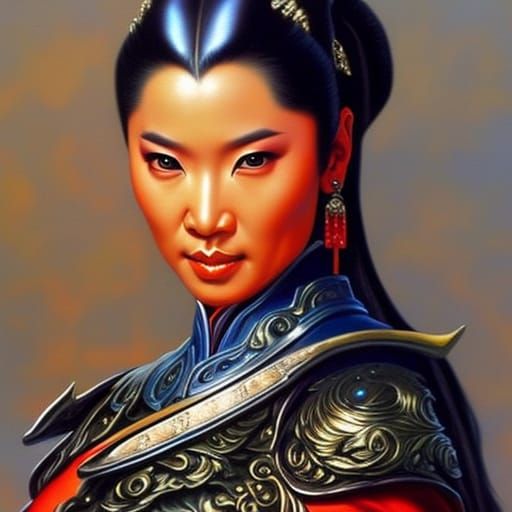 Chinese Empress Warrior: Fantasy Art Portrait