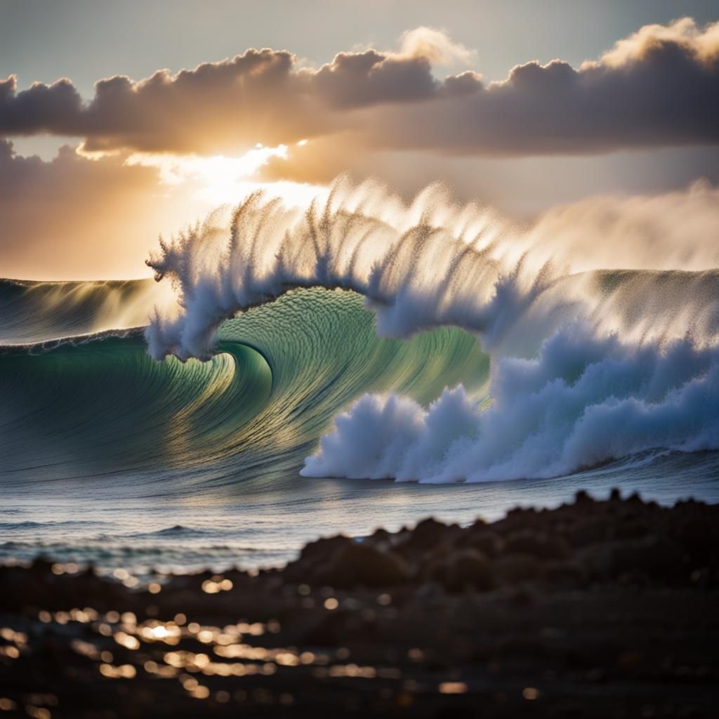 Hawaii: Huge Waves in Natural Light