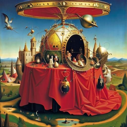 The Garden of Earthly Delights: Detailed 3D Rendering