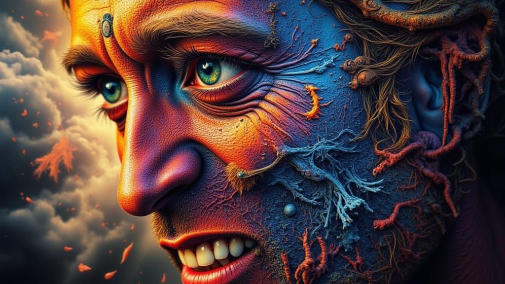 Surreal Mindscape Mutation of Facial Features