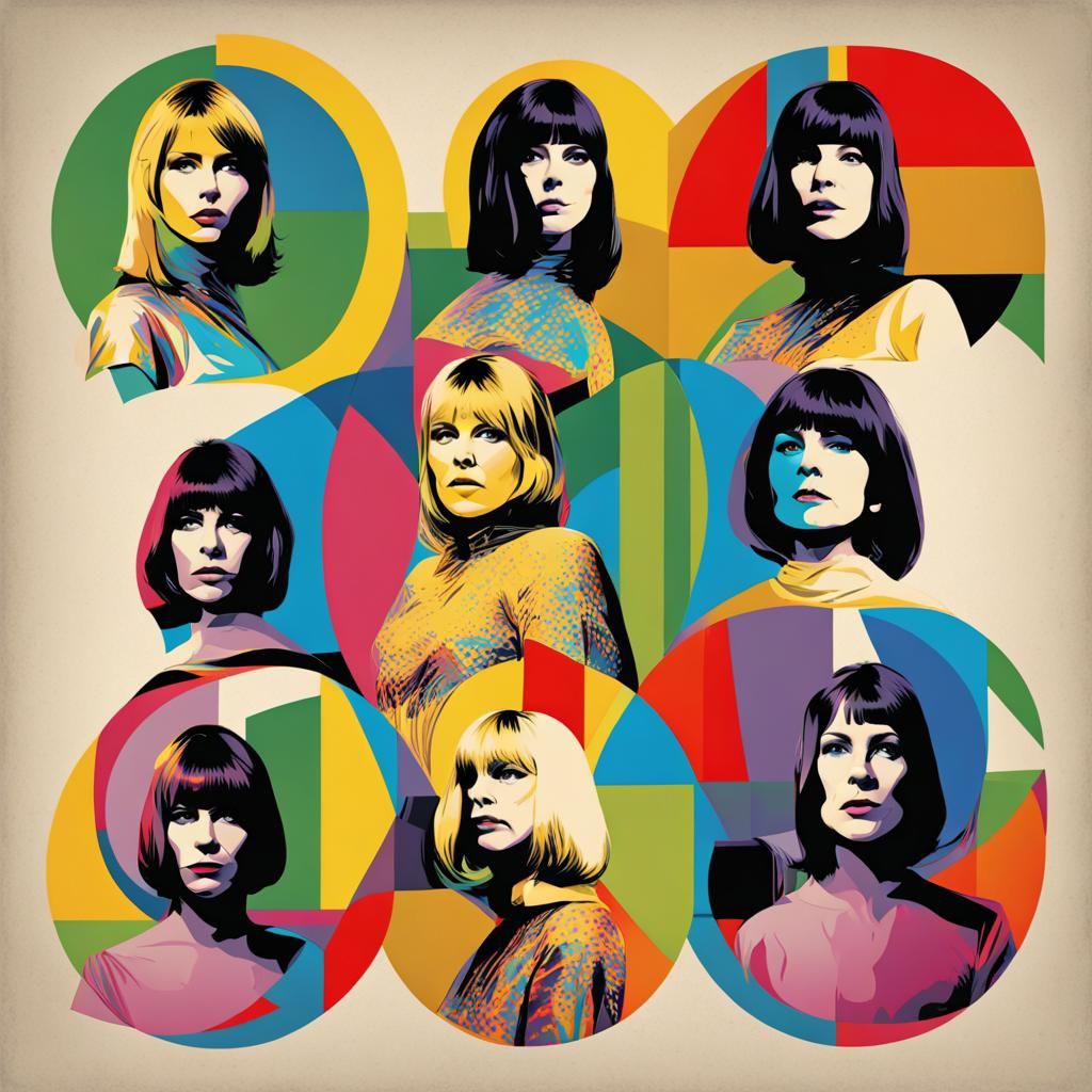 ABBA in Geometric Pop Art Screen Print