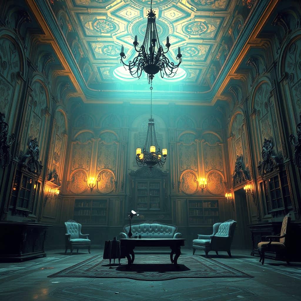 Hauntingly Detailed Concept Art in Triadic Colors