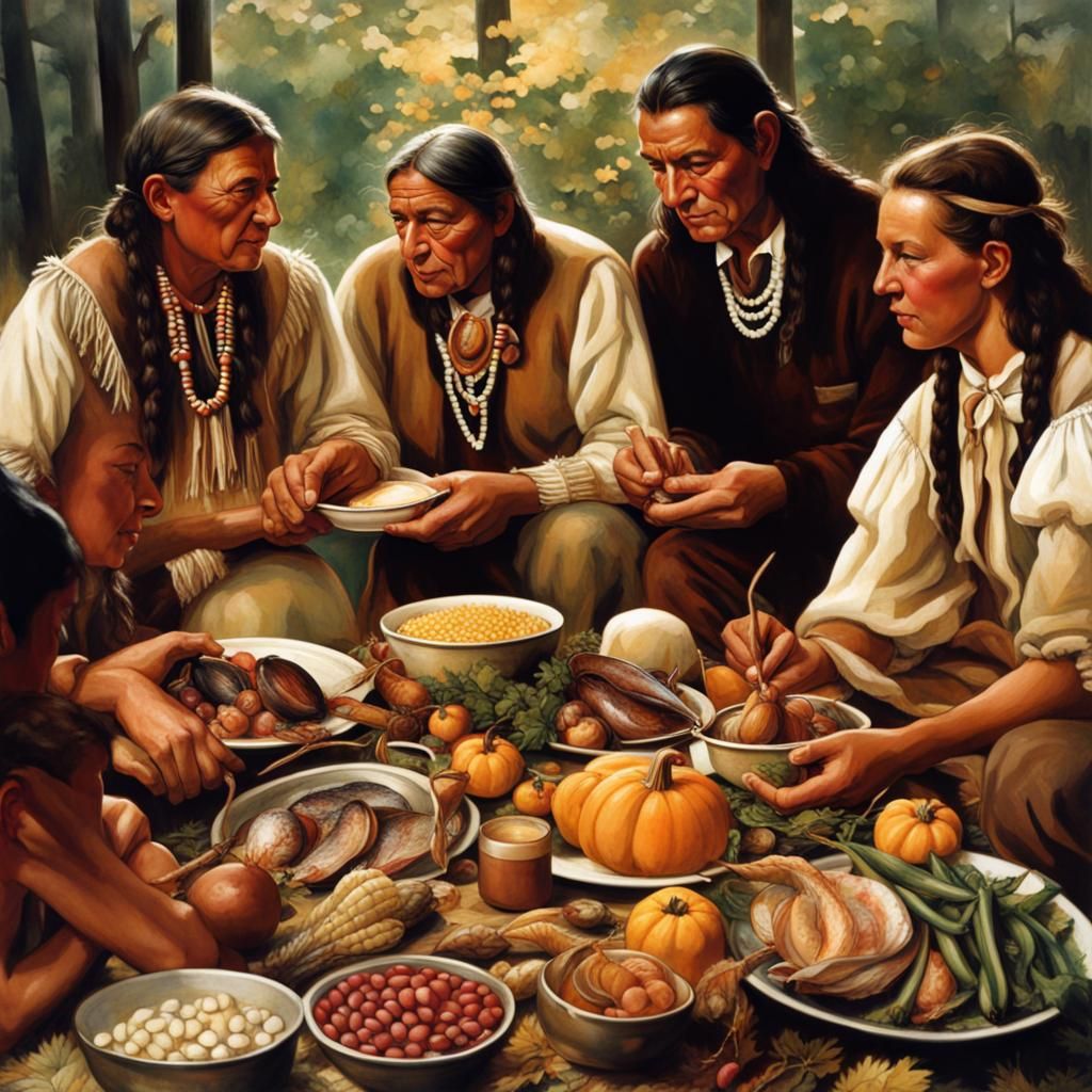 Harvest Celebration: Pilgrims and Wampanoag Sharing Traditio...