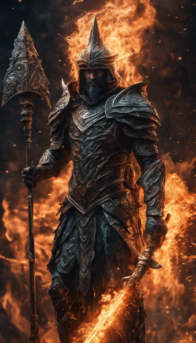 Dark flaming spearman