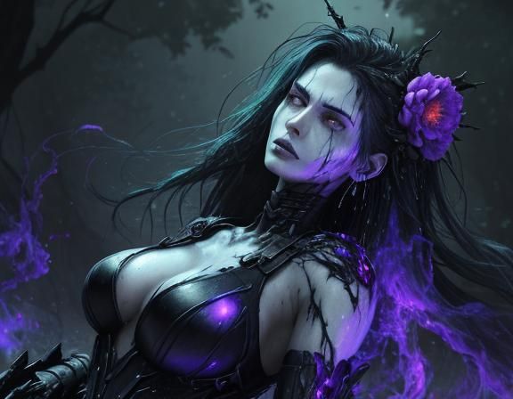 Cybernetic Vampire Ascends into Fiery Torment