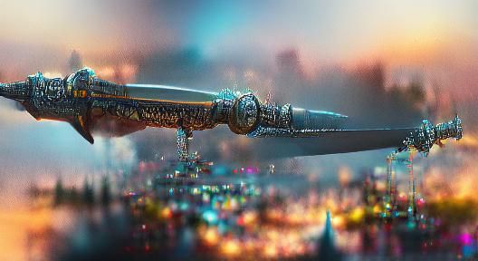 Detailed Sword in Hyperrealistic Digital Matte Painting