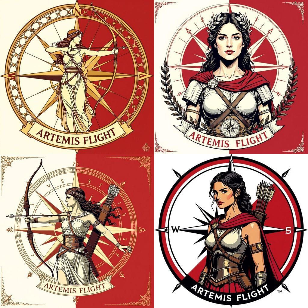 Artemis Flight Military Badge with Compass