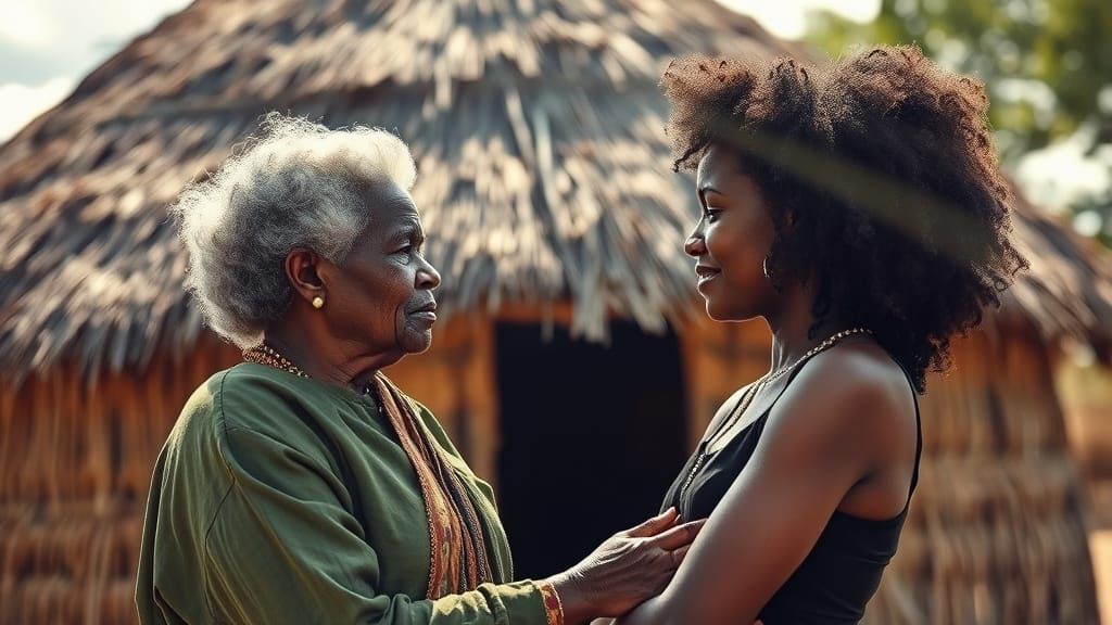 African Village Life in Warmth and Love