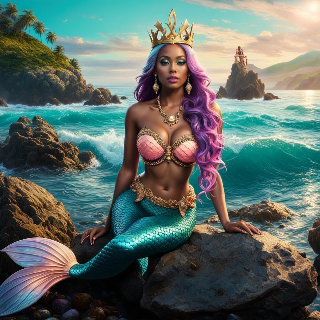 Sitting mermaid