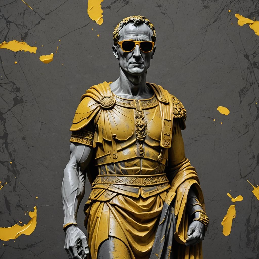 Julius Caesar Statue with Sunglasses