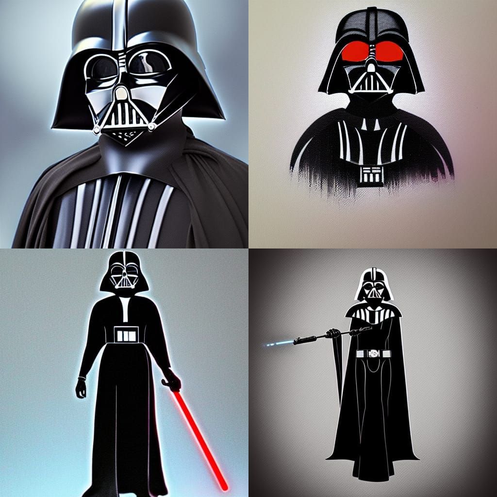 Female Darth Vader: A Star Wars AI Rendition