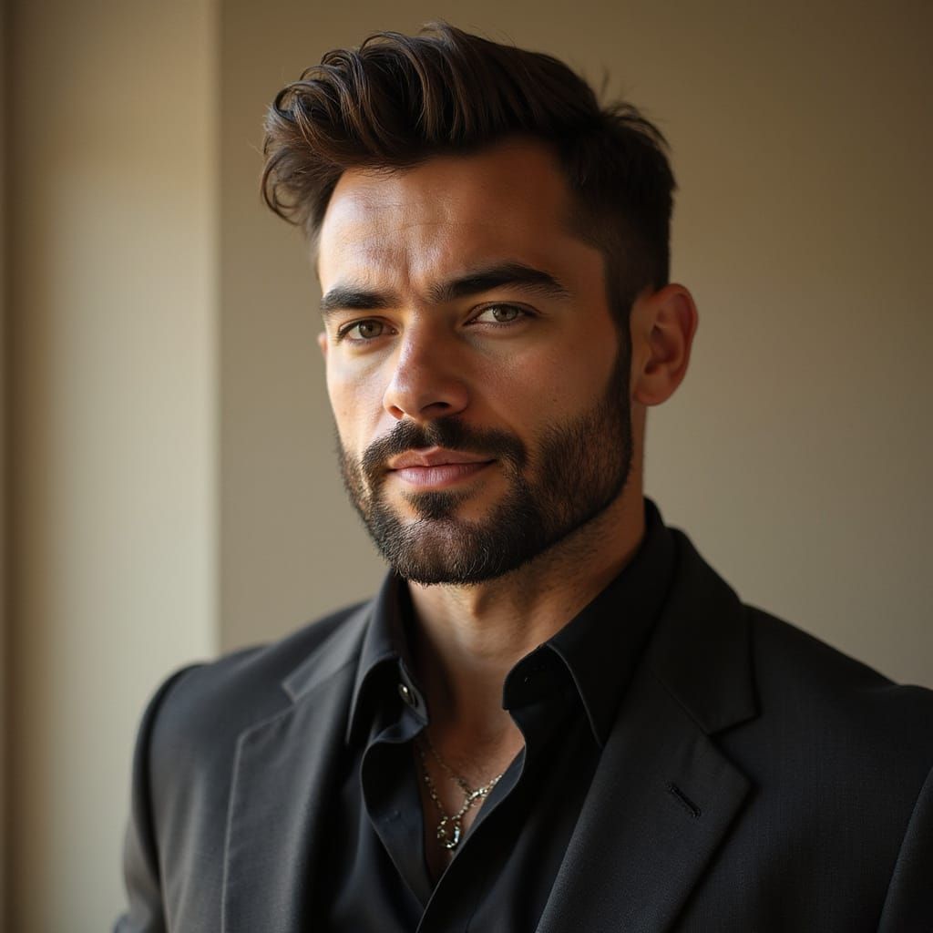 Confident Gentleman in Ultra-Realistic Portrait