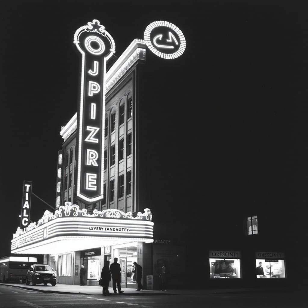 Vintage Street Scene in a Cyberpunk City