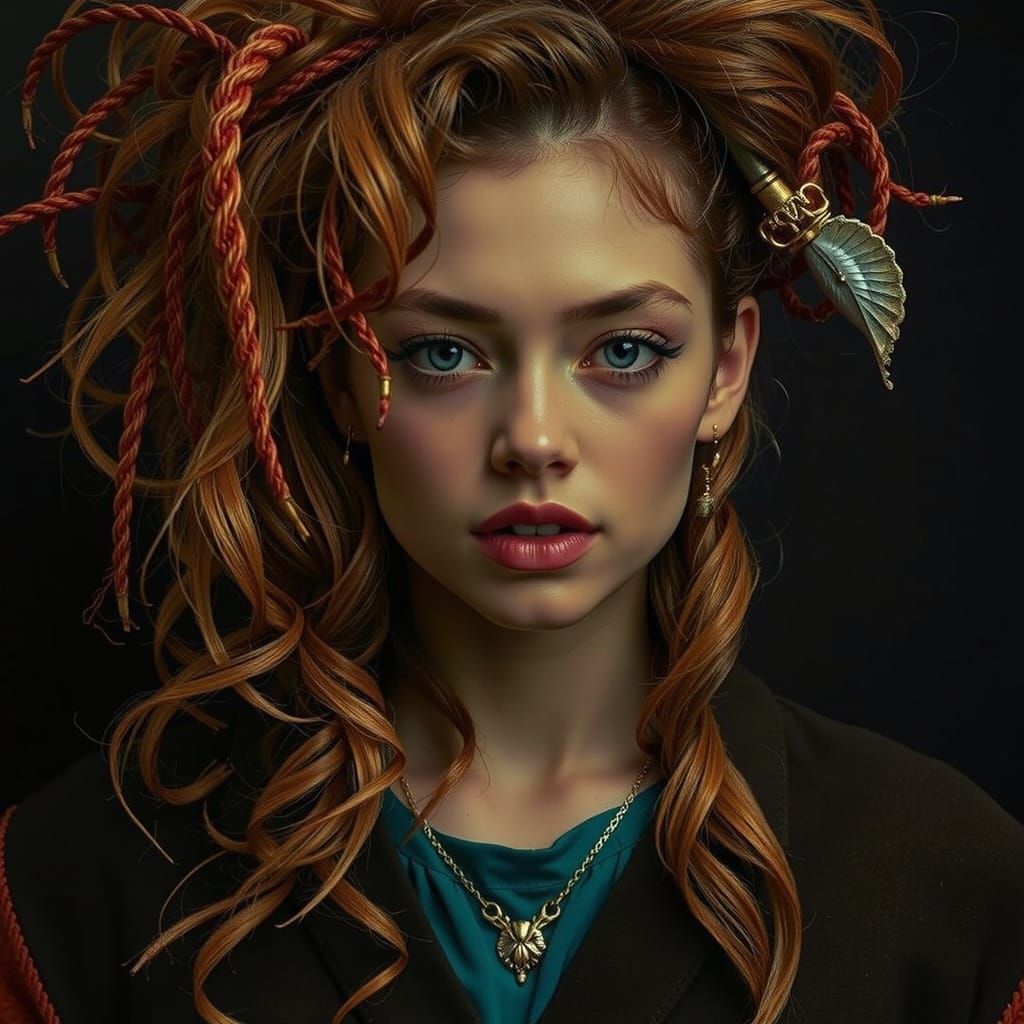 Abstract Swirls of Red Hues