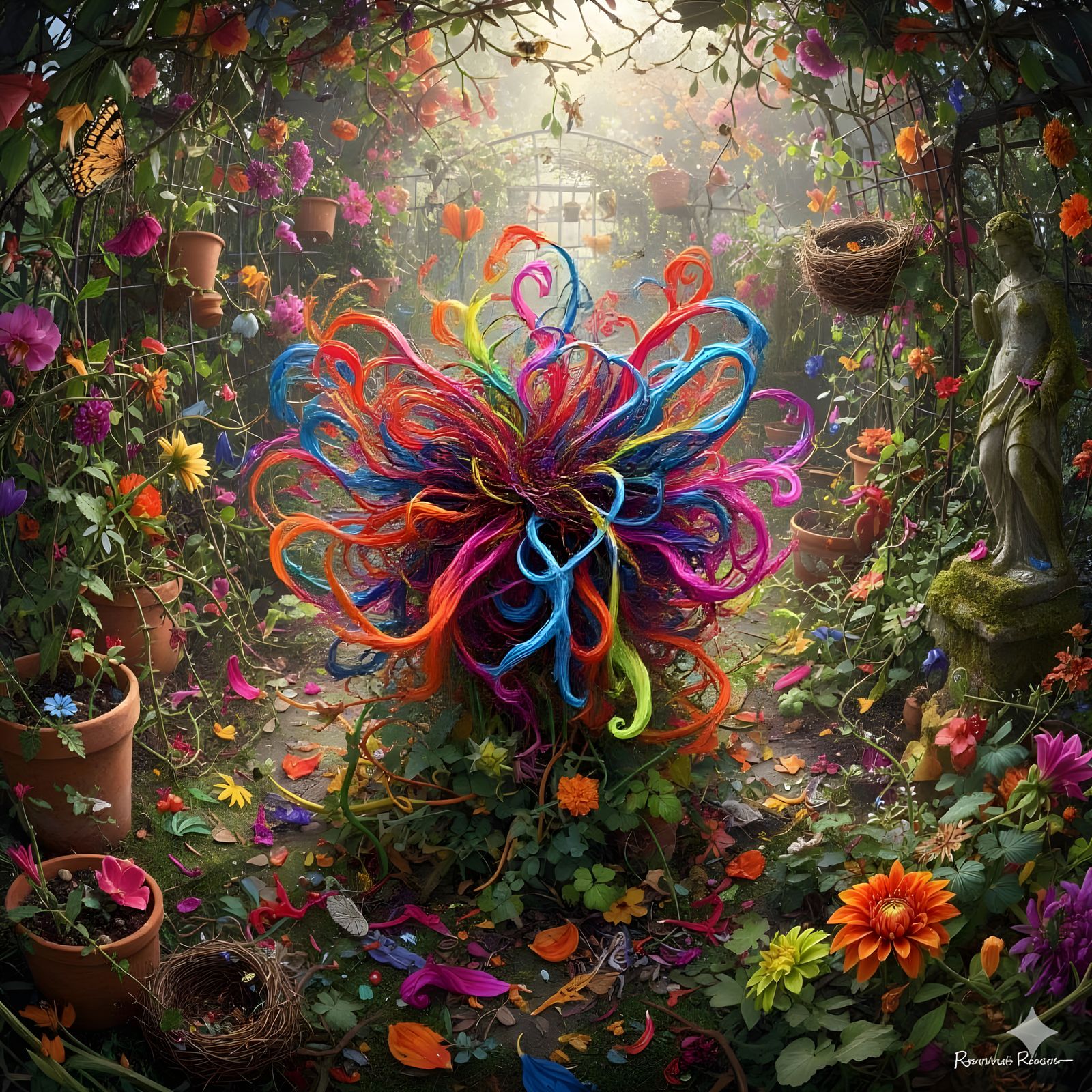 Chaotic Flower Art