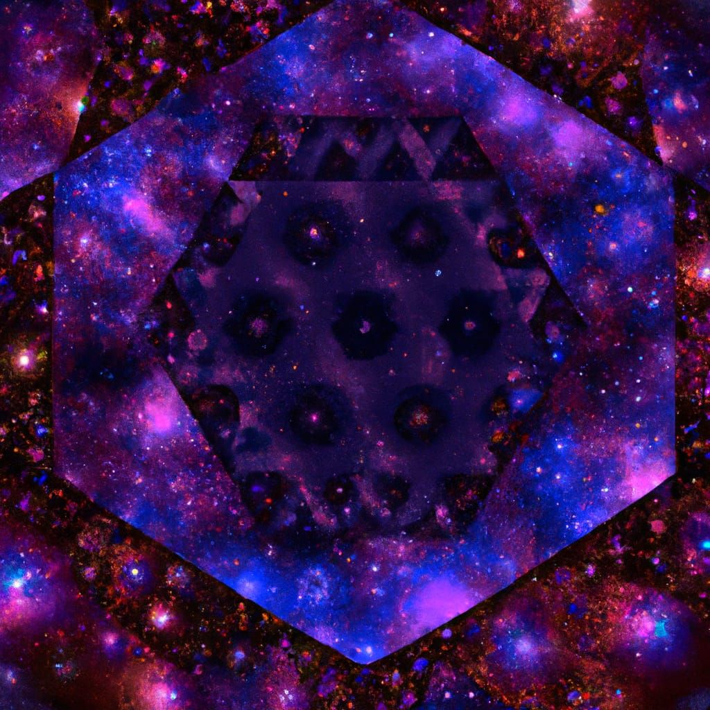 Metatron's Cube Sacred Geometry in Space Art