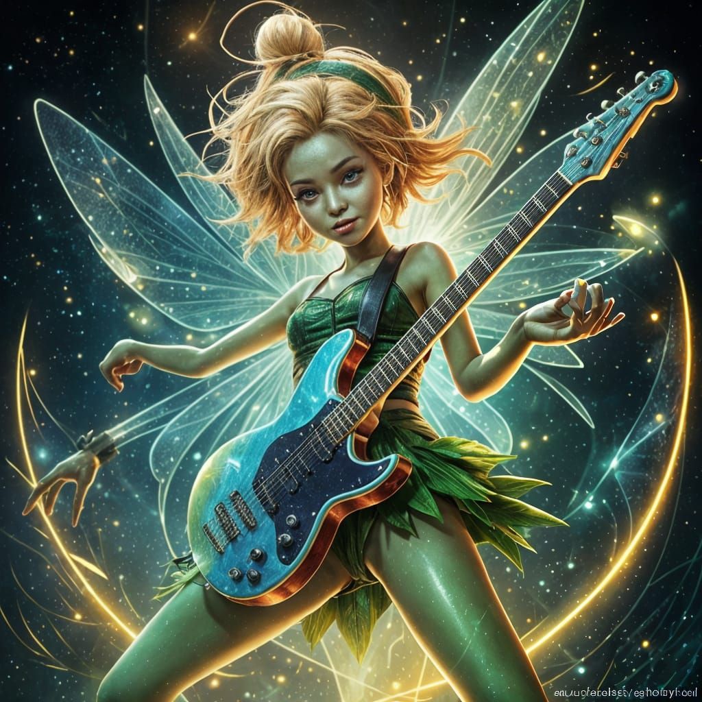 Rasta Tinkerbell Rocks Electric Guitar
