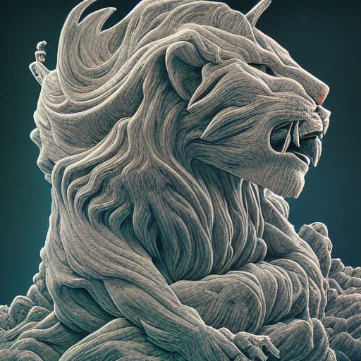 Lion-O: A Vaporwave Digital Illustration