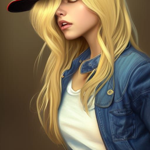 Beautiful Blonde in Tavern, Detailed Portrait