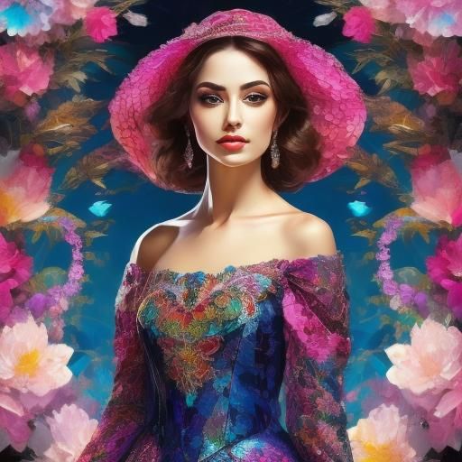 Hyperrealistic Portrait of Woman in Futuristic Jewelry