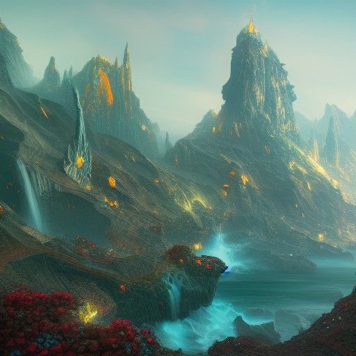 Detailed Matte Painting of a Future Computer